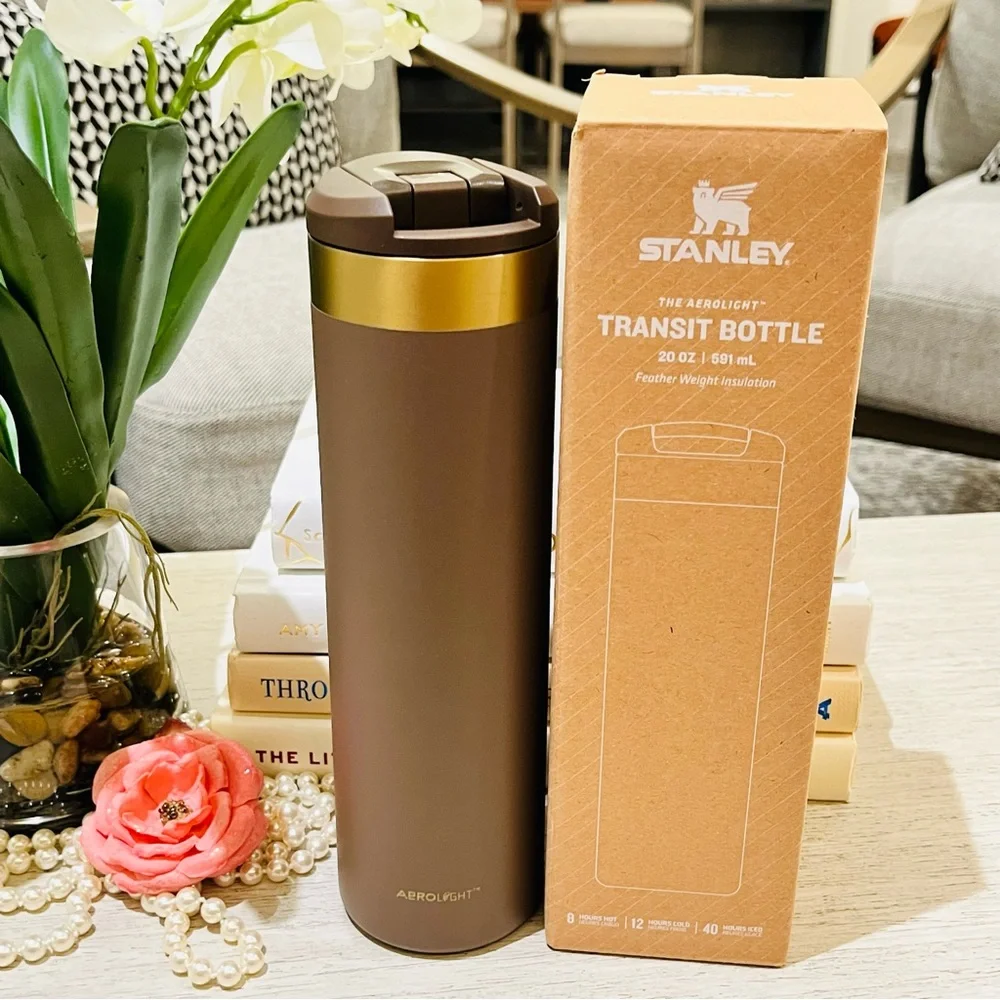 STANLEY Aerolight Transit Bottle Cup 20 Oz Express Gold Limited Edition - Picture 6 of 9